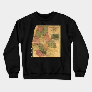 VINTAGE OLD BALTIMORE CITY MAP Crewneck Sweatshirt